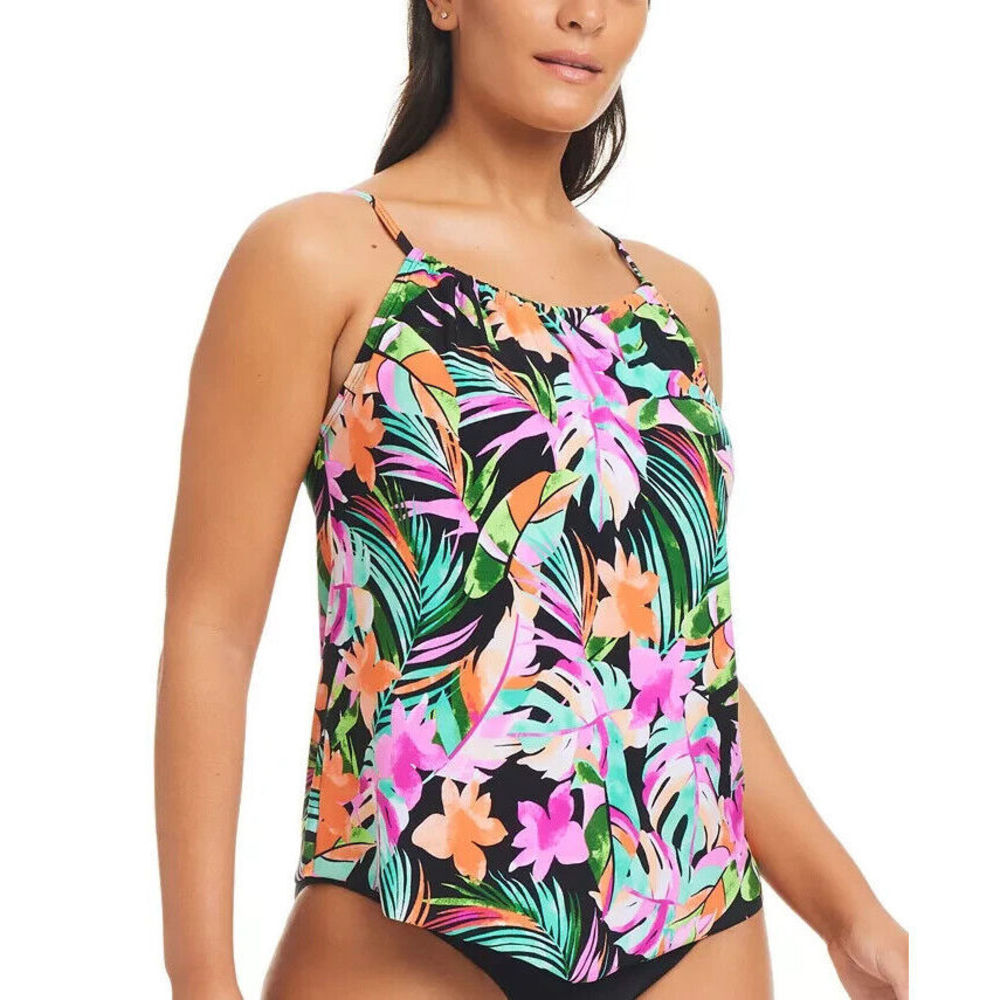 Beyond Control Women's Bora Bora Bay High-Neck Tankini Top Size 10